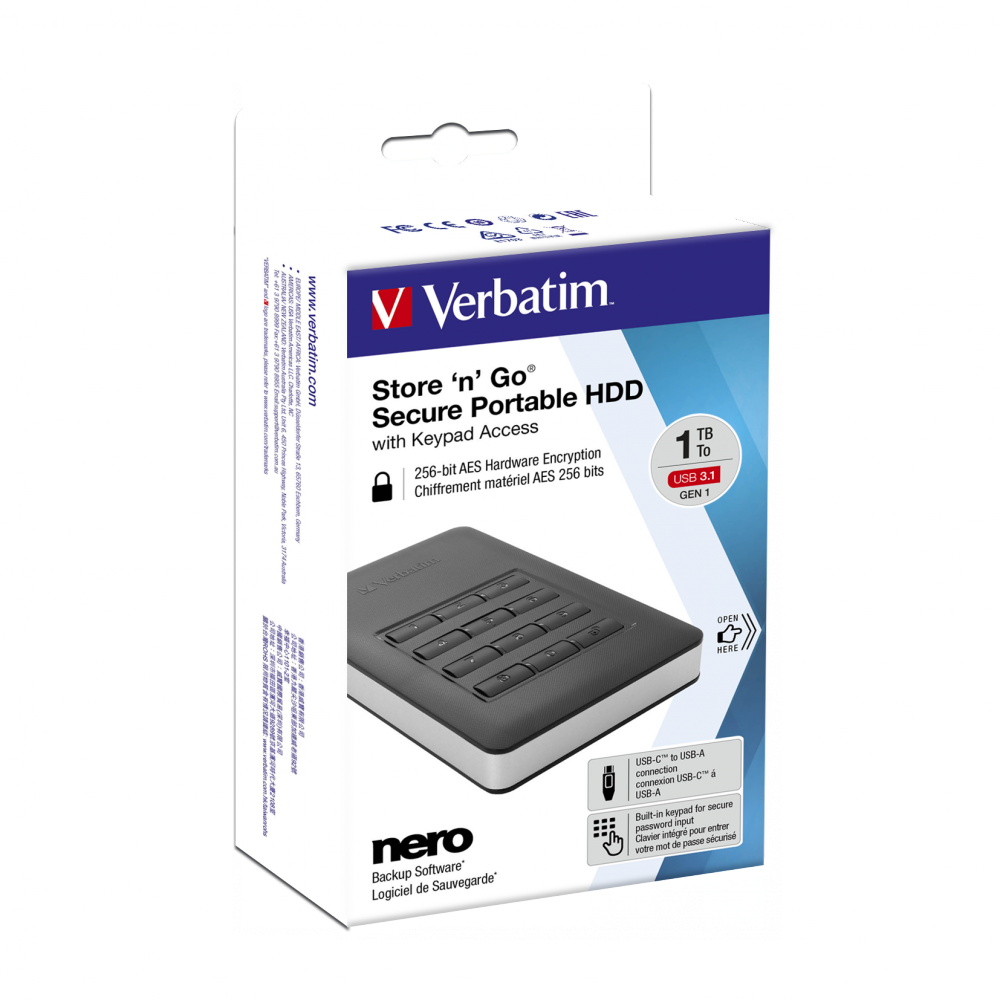 Disco duro portátil y seguro Store ‘n’ Go con Teclado 1TB - Imagen 4
